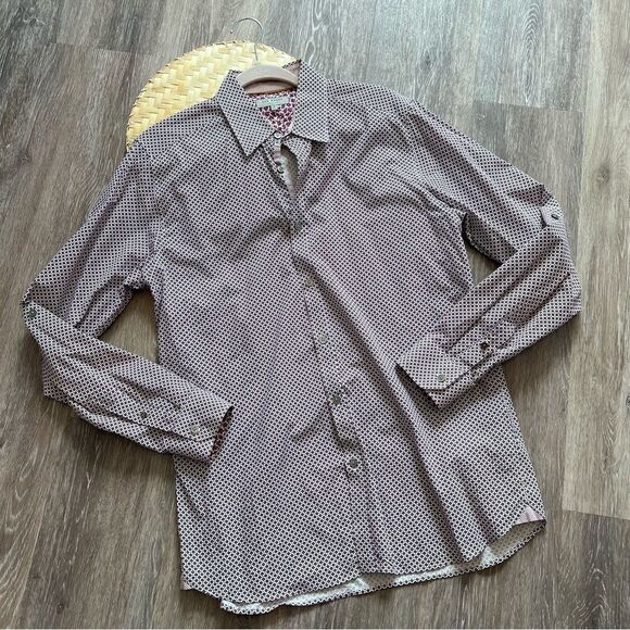 Men’s Ted baker purple floral button down shirt size L - Picture 1 of 6